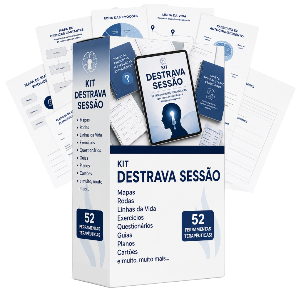 Mockup Kit Destrava Sessão — Uso Clínico