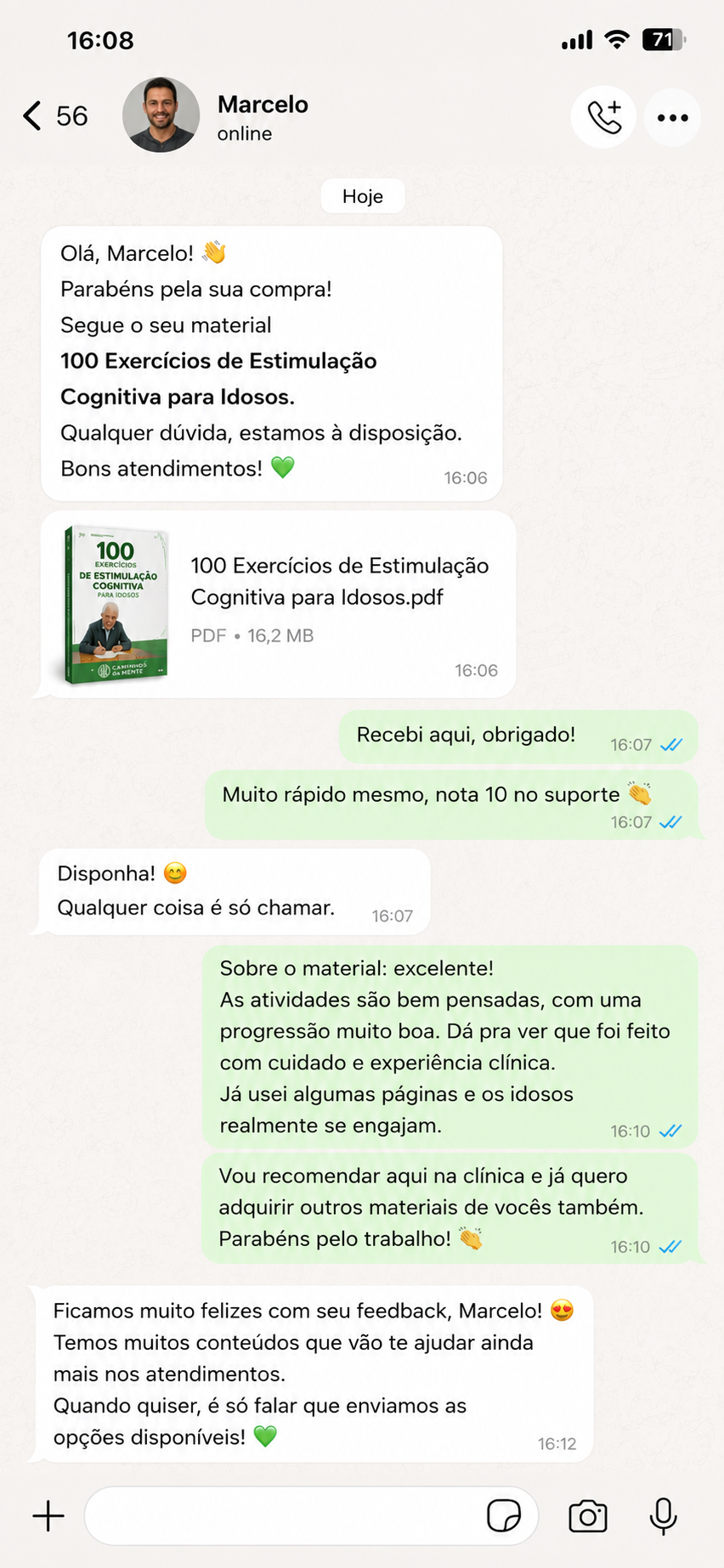 Depoimento de Profissional 1