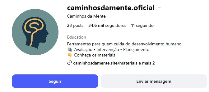 Perfil do Instagram Caminhos da Mente